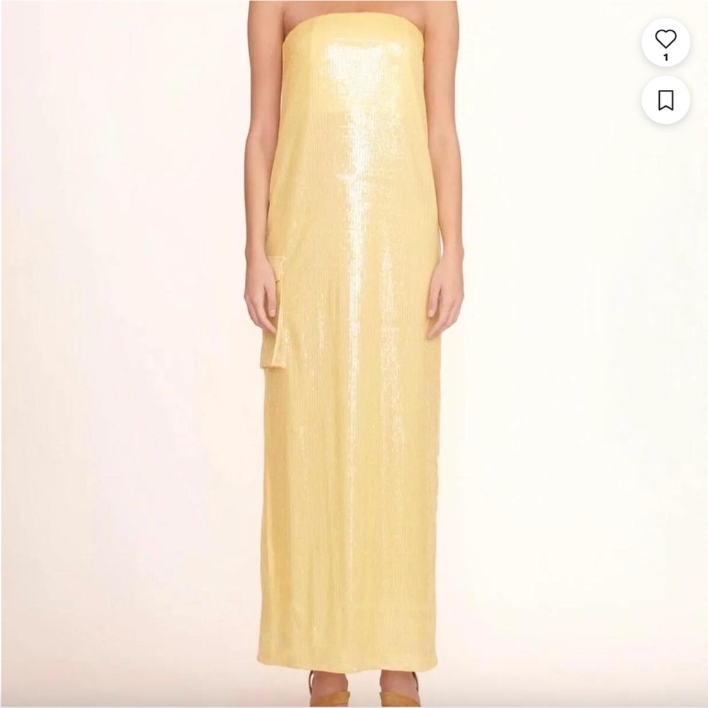 STAUD Casey Strapless Maxi Dress